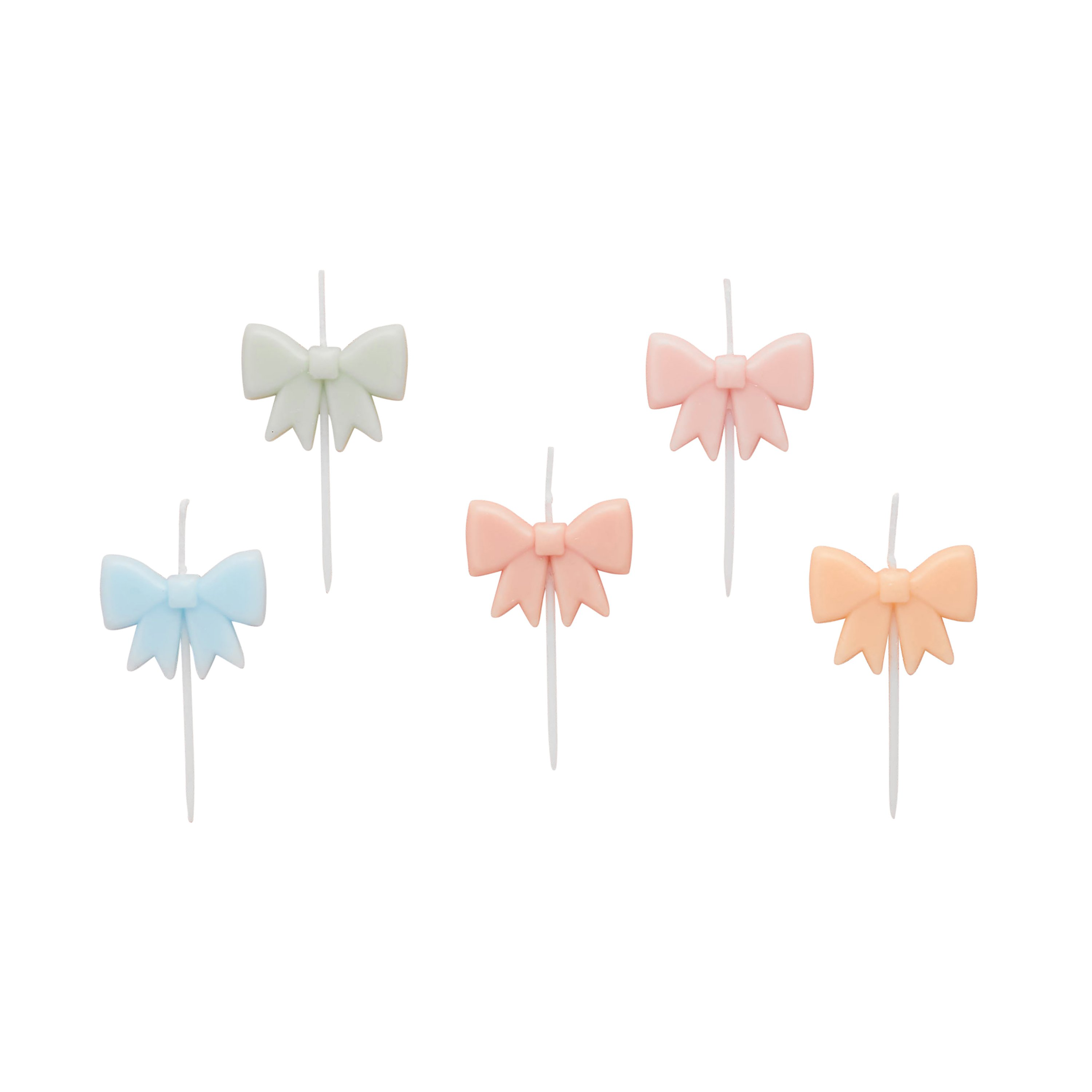 Set de 5 lumanari Pastel cu Fundita