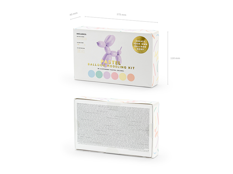 Set baloane modelaj, pastel, 130 cm (cu pompa)