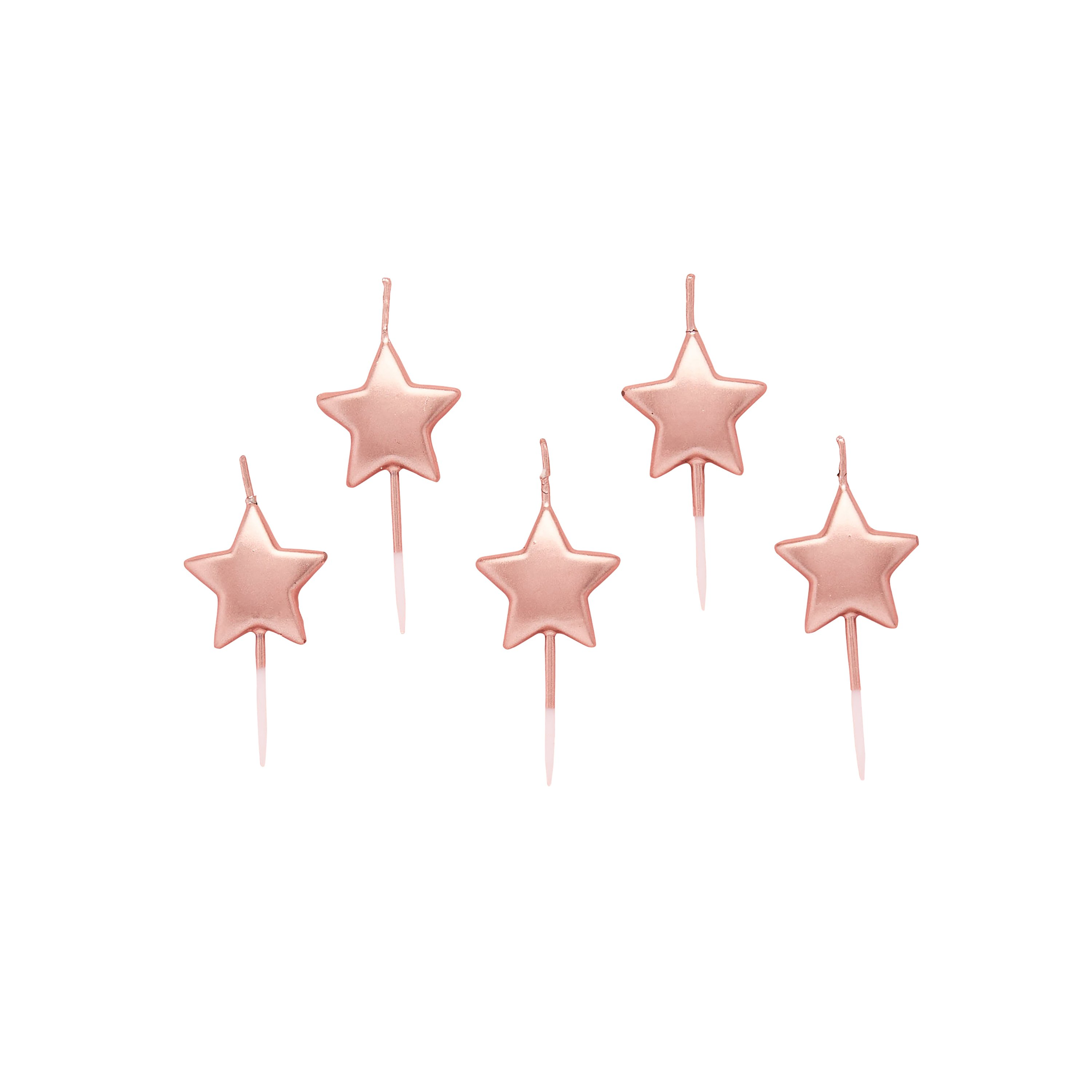 Lumanari Stelute Rose Gold (5 buc)