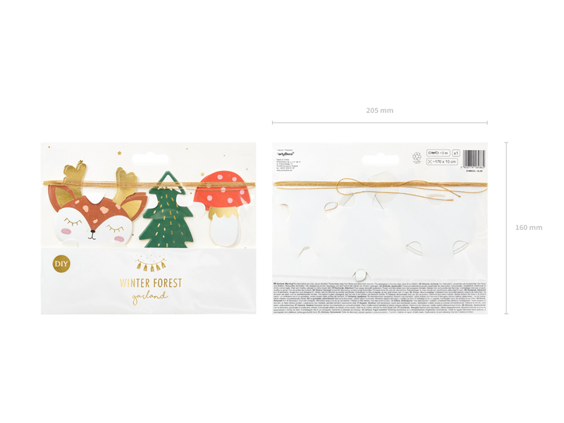 Ghirlanda de padure pentru Craciun 1.7m, PartyDeco