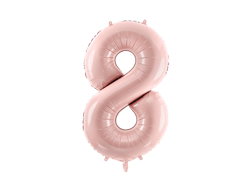 Balon din Folie Cifra 8 Roz Deschis 72 cm