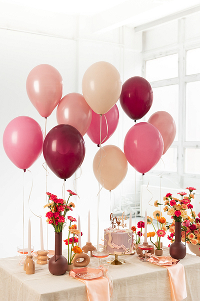 Set baloane 27cm (10 buc) Pink Mix PartyDeco
