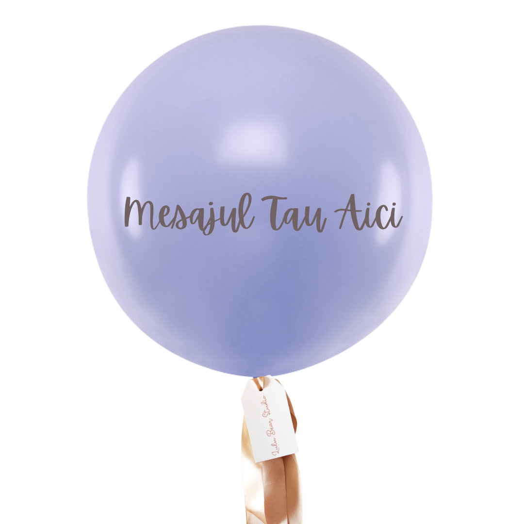 Balon XL personalizat umflat cu heliu (60cm) Mov deschis