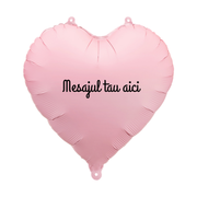 Balon Folie Personalizat cu Heliu, Inimă Roz (35cm) – Doar Ridicare