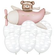 ✈️🐻 Bundle „Little Pilot Adventure” roz (7 buc) Ridicare Personală