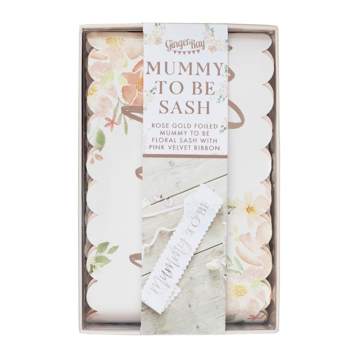 Panglica "Mummy To Be" Floral Aurie-Roz, Baby Shower