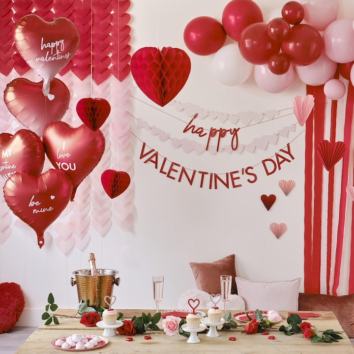 Servetele din Hartie (16 buc) Origami Inima, Valentines Day, Rosu