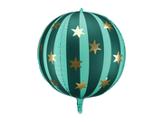 Balon din Folie Starry Ball, 50 cm, verde, Petrecere de Circ