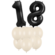 Buchet de baloane cu heliu Majorat 18 ani (12 buc)