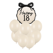 Buchet de baloane cu heliu Happy 18 Majorat (11 buc)