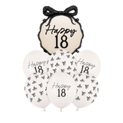 Buchet de baloane cu heliu (7 buc) Happy 18 Majorat