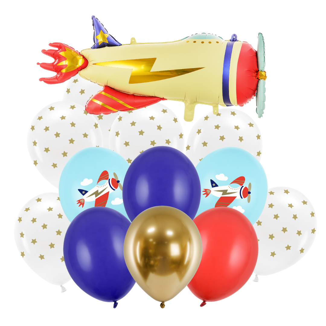 Baloane Cu Heliu Tematica Avioane (13 buc)
