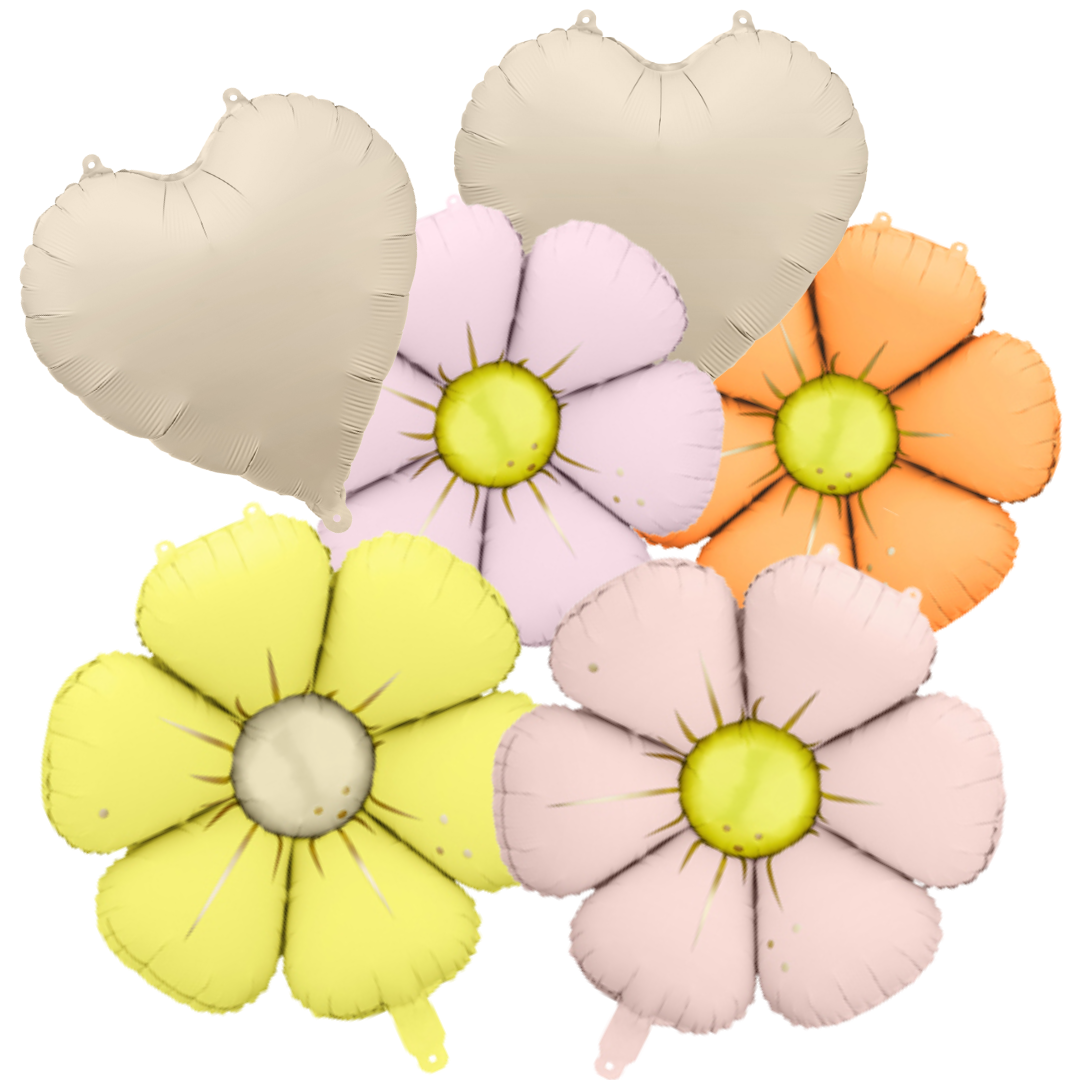 Baloane Cu Heliu Tematica Flori (6 buc)