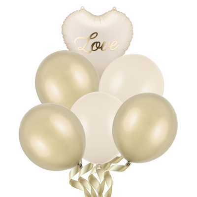 Golden Love, Set Baloane cu Heliu (6 buc)