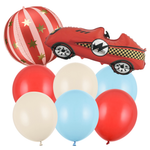 Mășinuțe și Steluțe (roșu)– Set Baloane cu Heliu (8 buc)