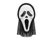 Masca Scream Halloween, 18x31cm, alb/negru