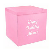 Cutie surpriză pentru baloane cu personalizare, Roz, 70×70×70cm