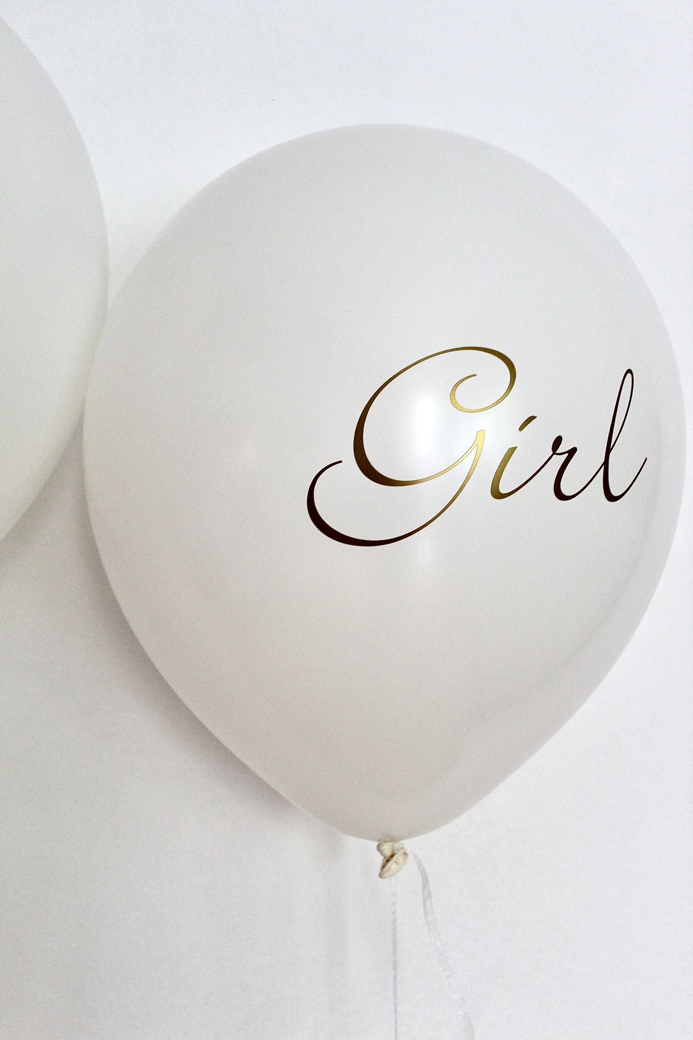 Set baloane heliu Gender Reveal (2 buc) 43 cm, alb cu personalizare