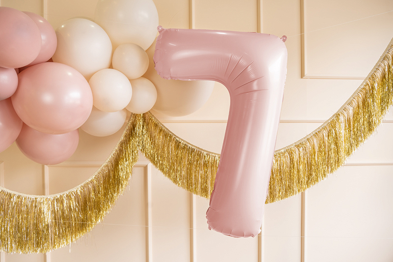 Balon din Folie Cifra 7 Roz Deschis 72 cm