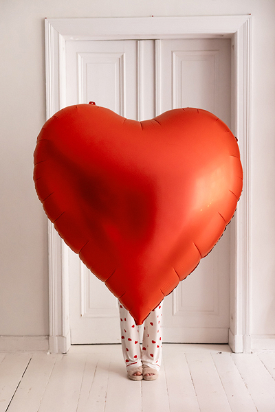 Balon Folie XXL Inima 136x129 cm, Rosu, Valentine's day