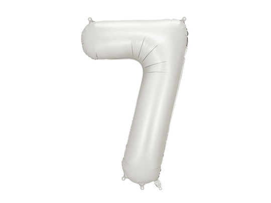 Balon din Folie, Cifra 7, 86cm, Argintiu