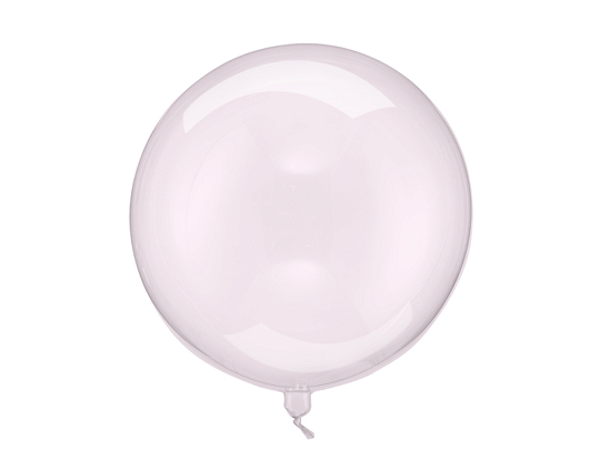 Balon Transparent roz, Bobo, 40 cm