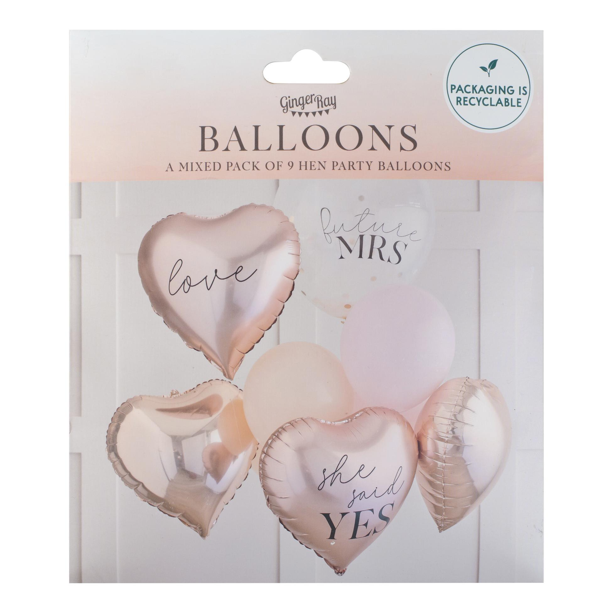 Pachet Baloane de Petrecerea Burlacitelor Roz Auriu (9 buc)
