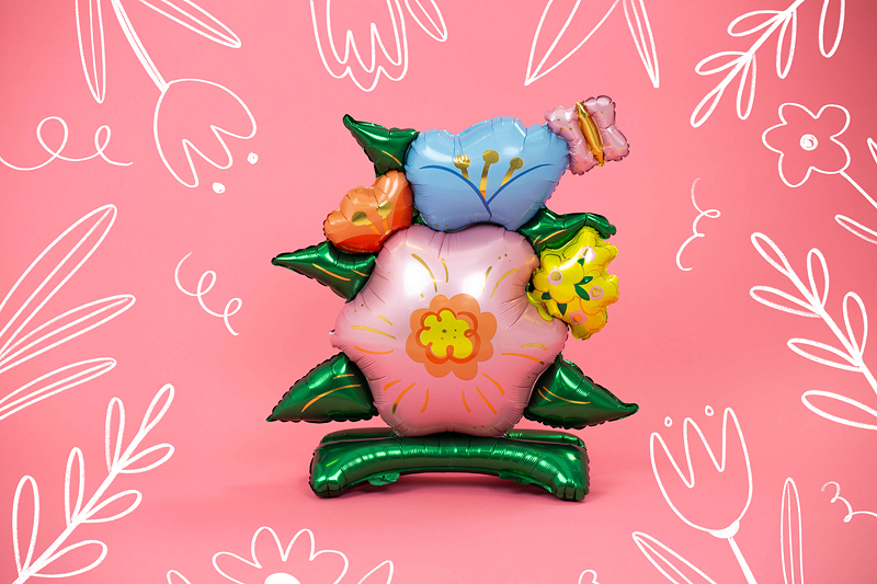 Balon folie Floare, 86x80,5cm, multicolor