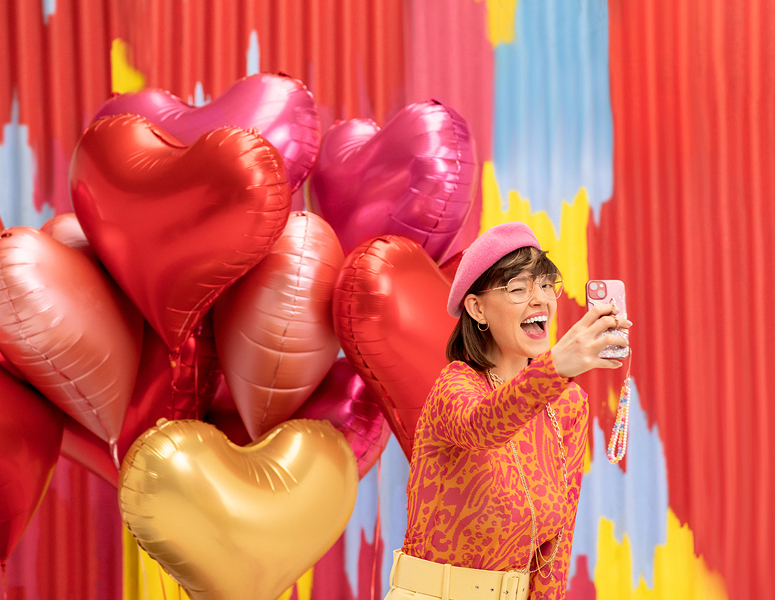 Balon folie inimă mare, 61x53 cm, roșu