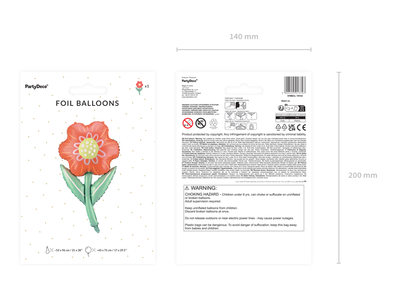 Balon folie Floare (53x96cm)