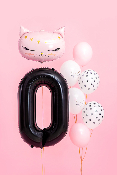 Balon folie cifră 0 (86 cm) negru
