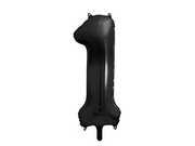 Balon folie cifră 1 (86 cm) negru