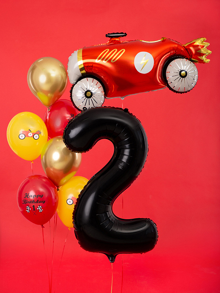 Balon folie cifră 2 (86 cm) negru