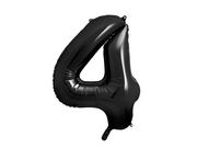 Balon folie cifră 4 (86 cm) negru