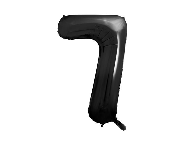 Balon folie cifră 7 (86 cm) negru