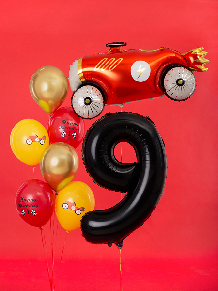 Balon folie cifră 9 (86 cm) negru