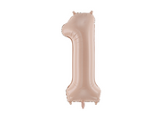 Balon folie cifra 1 Bej inchis 72cm