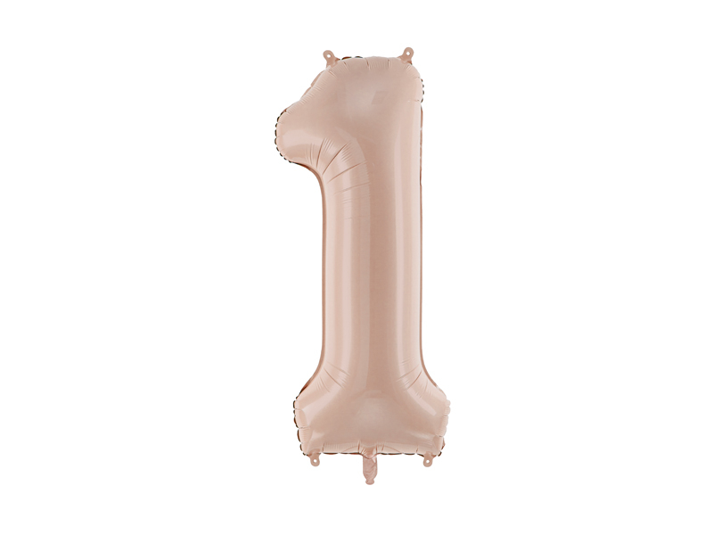 Balon folie cifra 1 Bej inchis 72cm