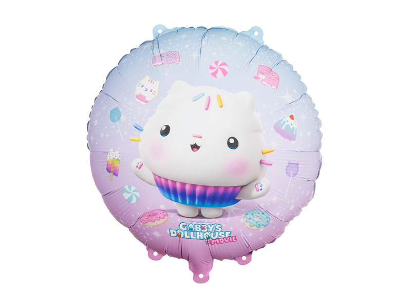 Balon Folie Disc Cakey Gabby's Dollhouse, 35 cm, Mix Culori