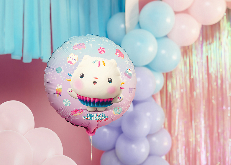 Balon Folie Disc Cakey Gabby's Dollhouse, 35 cm, Mix Culori
