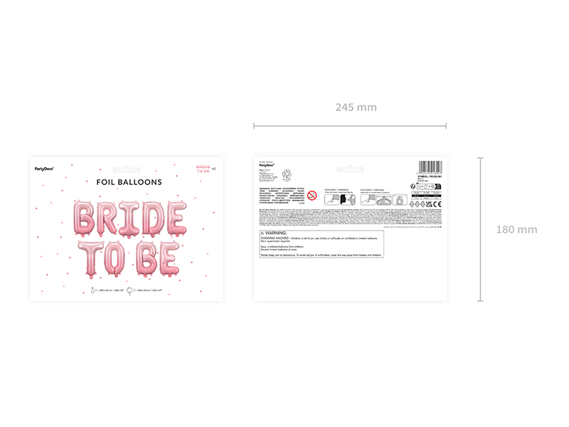 Baloane folie roz Bride to Be pentru petrecerea burlăcițelor