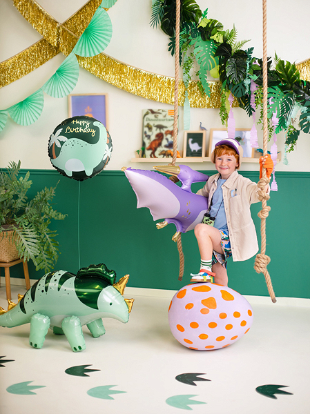 Balon folie cu Dinozaur, 35x35 cm, verde