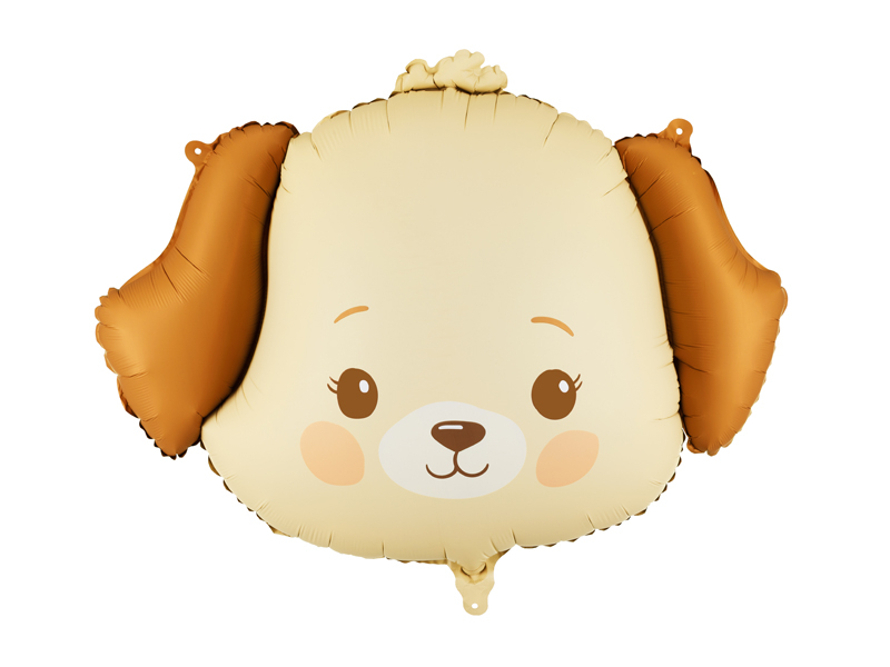 Balon din folie Cățel, 63x48.5cm, maro/bej