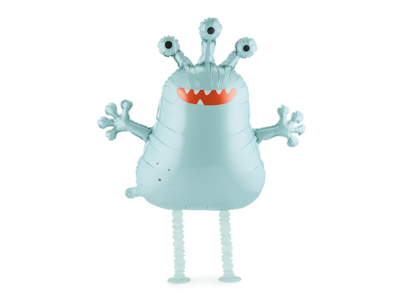 Balon din folie Extraterestru (mersor), 58x60cm, albastru deschis