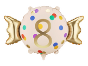 Balon folie Candy cifra 8, 61x37 cm, mix