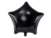 Balon folie Stea, 48cm, negru metalic