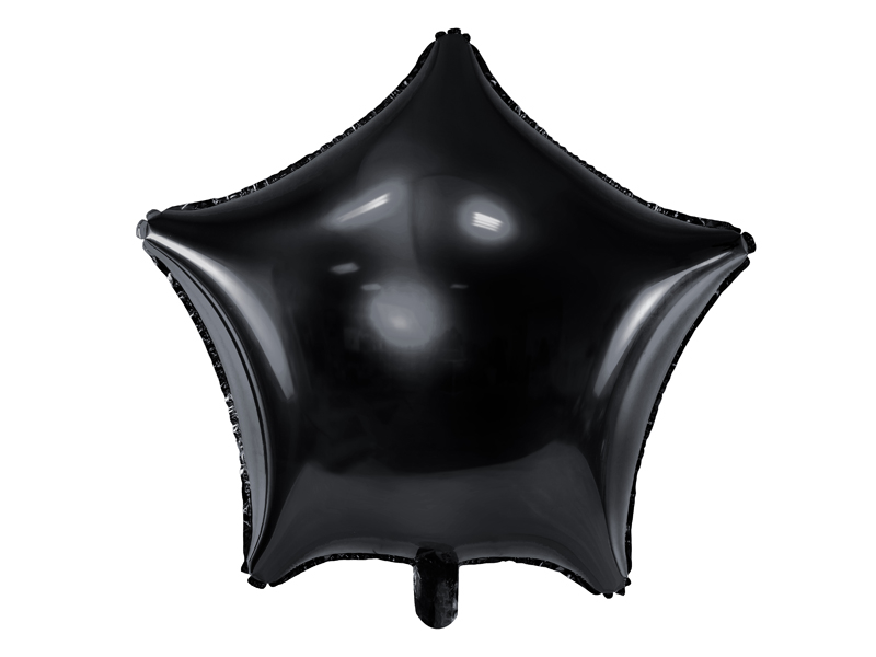 Balon folie Stea, 48cm, negru metalic