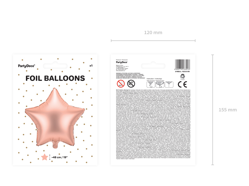 Balon Folie Stea [40 cm] rose gold