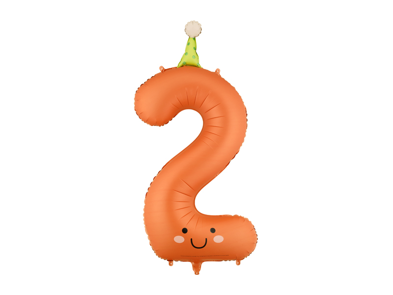Balon folie Cifră 2 Portocaliu (86 cm)