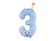 Balon folie Cifră 3 Albastru (86 cm)